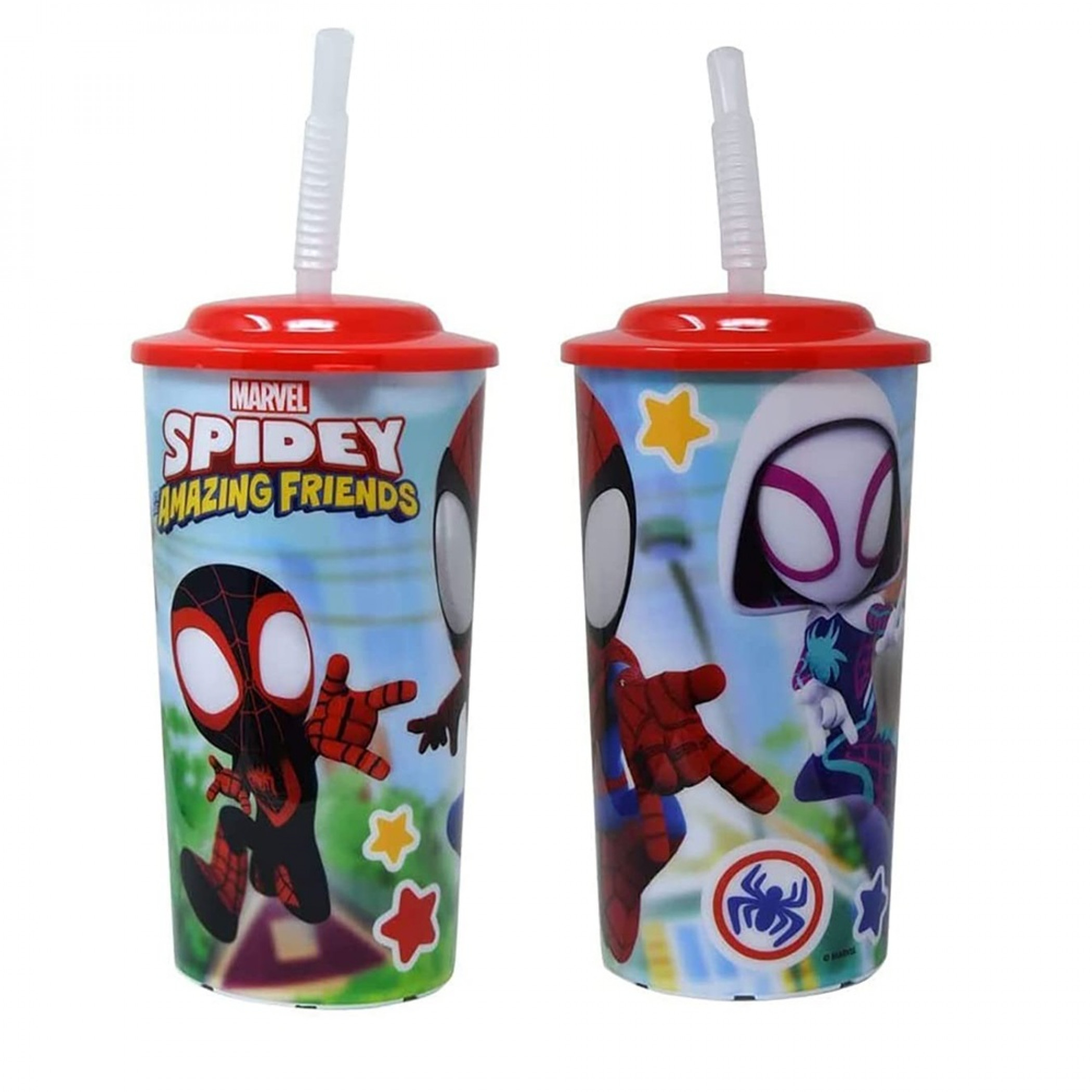 Marvel Comics Spidey & Friends 16oz PP Sports Tumbler with Straw